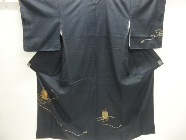 JAPANESE KIMONO / UNUSED HOMONGI / TSUMUGI / SHIFUKU PATTERN